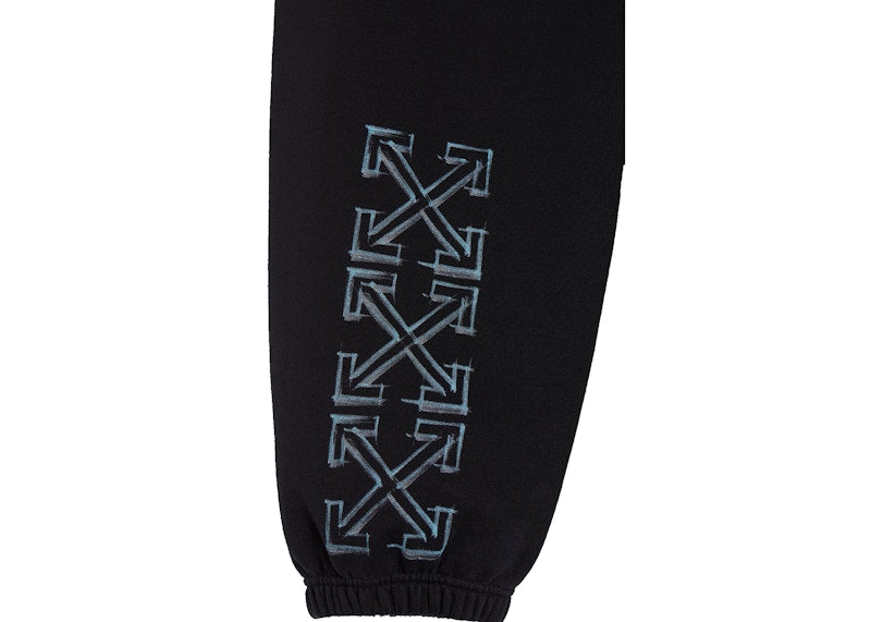 OFF-WHITE Marker Sweatpants Black/Light Blue