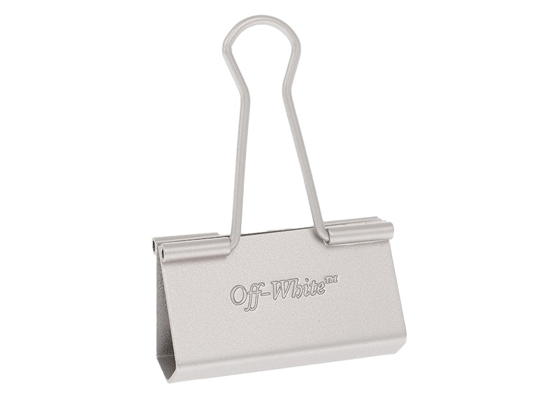 OFF-WHITE Metal Binder Clip Silver