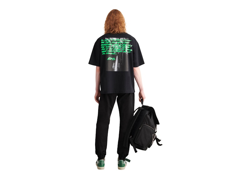 OFF-WHITE Metro Type Over Skate S/S Tee Black/Green