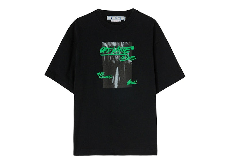 OFF-WHITE Metro Type Over Skate S/S Tee Black/Green