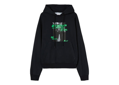 OFF-WHITE Metro Type Skate Hoodie Black/Green