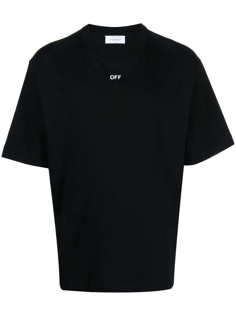 OFF-WHITE Off Stamp-Print Cotton T-shirt Black