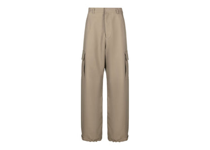 OFF-WHITE Ow Emb Drill Wide-Leg Cargo Trousers Almond Beige