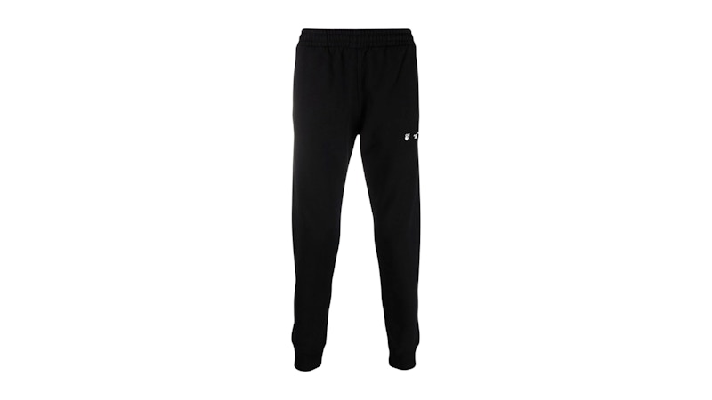 OFF-WHITE Ow Logo Short Cuffed Sweatpants Black