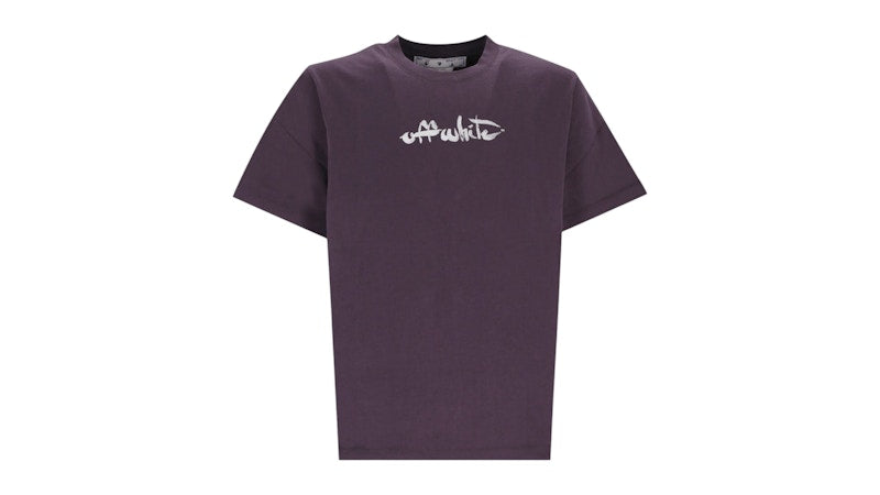 OFF-WHITE Paint Arrow Logo Oversized Fit T-Shirt Purple