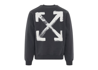 OFF-WHITE Paint Arrow Slim Crewneck Outerspace/White