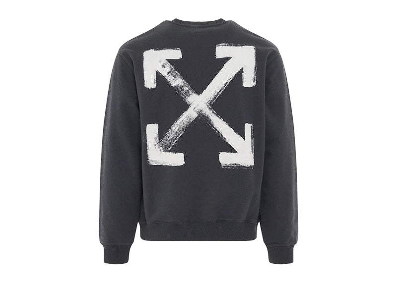 OFF-WHITE Paint Arrow Slim Crewneck Outerspace/White