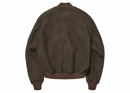 OFF-WHITE Patch Varsity Jacket Army Green