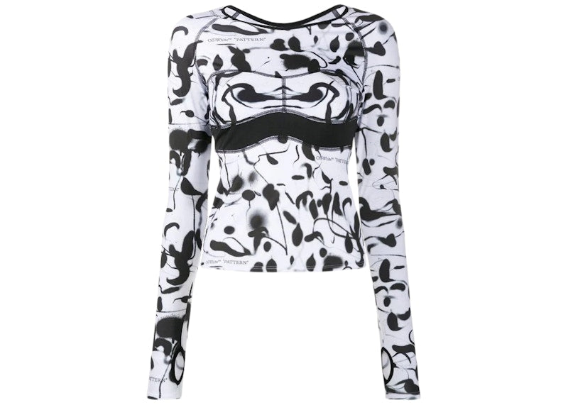 OFF-WHITE Pattern Printed Performance Top White/Black
