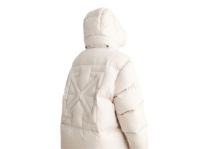 OFF-WHITE Peach Ny Arrow Over Puffer White