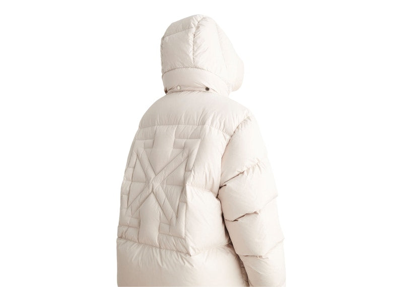 OFF-WHITE Peach Ny Arrow Over Puffer White
