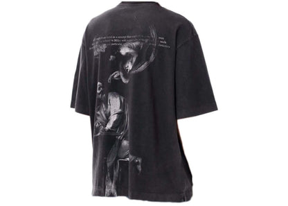 OFF-WHITE People-Print Cotton T-shirt Charcoal Grey