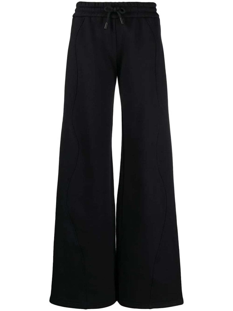 OFF-WHITE Piping-Detail Cotton Track Pants Black