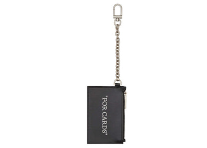 Off-White Quote Bookish Key Ring Card Case Black