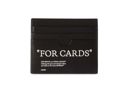 Off-White Quote Card Holder Black