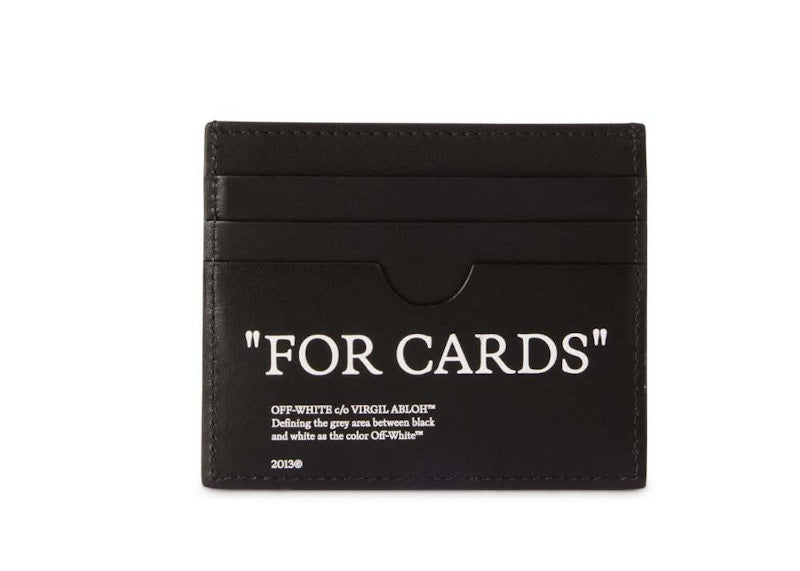 Off-White Quote Card Holder Black