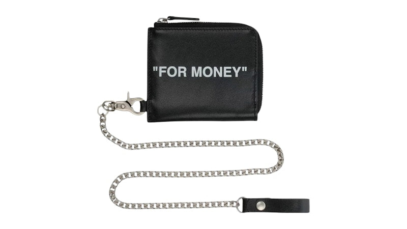OFF-WHITE Quote Chain Wallet Black