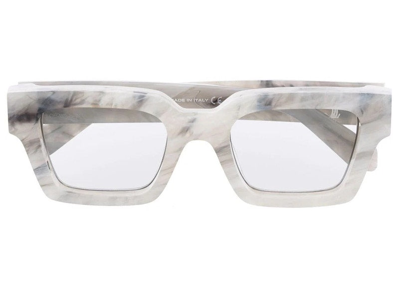 OFF-WHITE Rectangle Frame Virgil Sunglasses Grey/White (OMRI012R21PLA0010501)