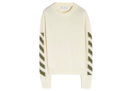 OFF-WHITE Reverse Arrows Crewneck Beige/Green