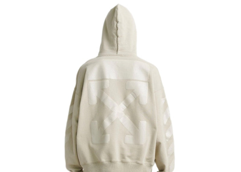 OFF-WHITE Rubber Arrows Hoodie Beige/Beige
