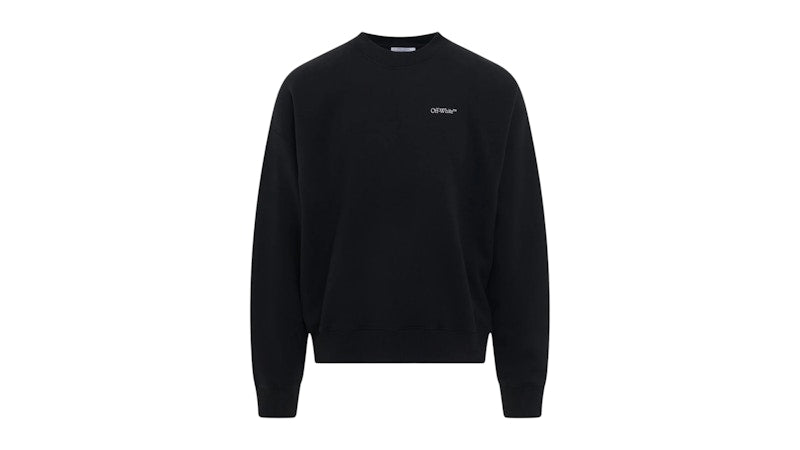 OFF-WHITE Scratch Tab Box Design Skate Fit Sweatshirt Black