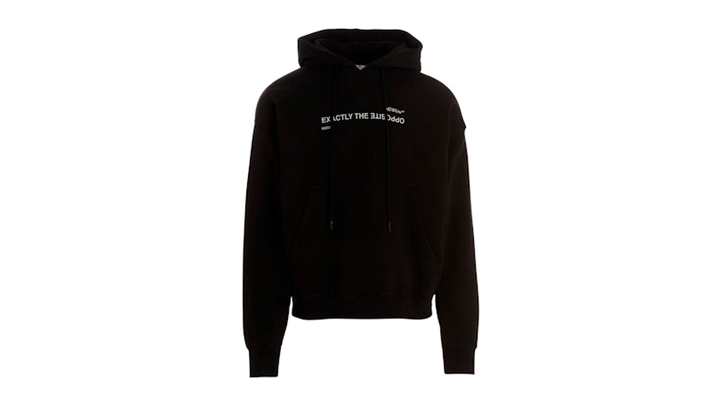 OFF-WHITE Spiral Opposite Skate Fit Hoodie Black