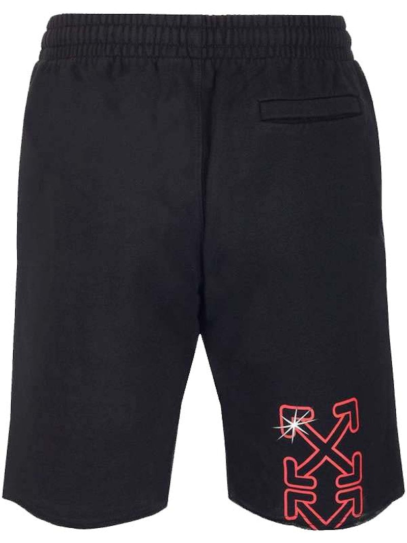 OFF-WHITE Starred Arrow Sweatshorts Black/Red