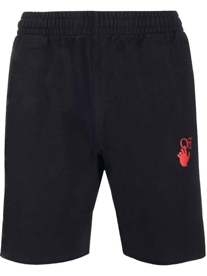 OFF-WHITE Starred Arrow Sweatshorts Black/Red