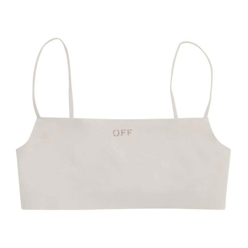 OFF-WHITE Straight Neckline Sleek Top Nude