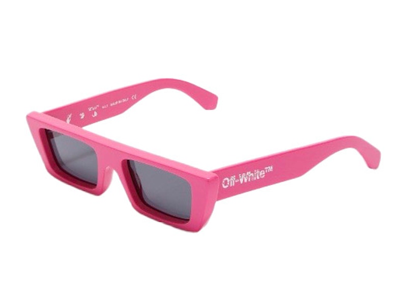 OFF-WHITE Sunglasses Marfa Rectangular Frame Pink/White (16527448)