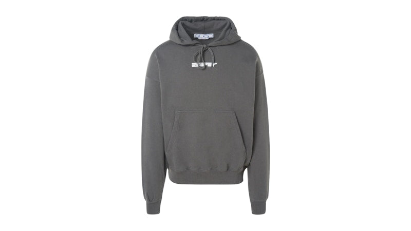 OFF-WHITE Teddy Arrow Skate Fit Steel Hoodie Grey