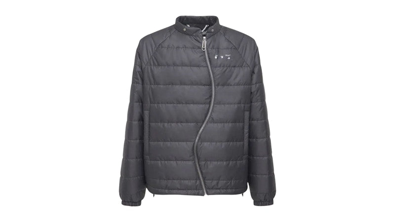 OFF-WHITE Twist Zip Puffer Jacket Grey