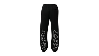 OFF-WHITE Wav Out Diag Short Sweatpant Black