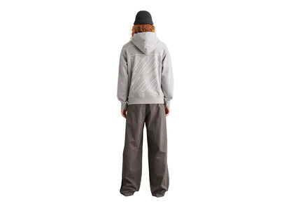 OFF-WHITE Wave Diagonals Slim Hoodie Grey/White