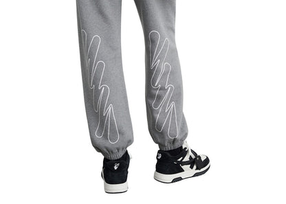 OFF-WHITE Wave Outl Diag Slim Sweatpant Grey