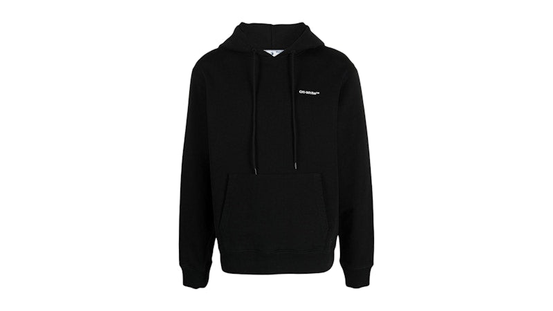 OFF-WHITE Wave Outline Diag Design Hoodie Black