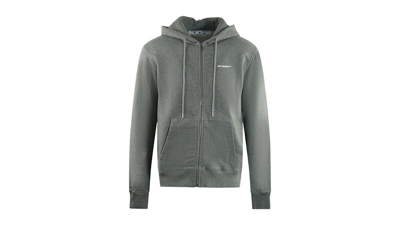 OFF-WHITE Wave Outline Diag Design Slim Hoodie Grey