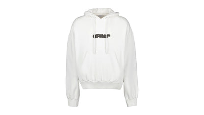 OFF-WHITE Wave Outline Diag Slim Hoodie Melange Grey