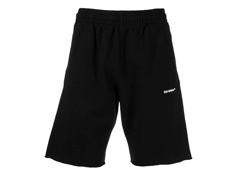 OFF-WHITE Wave Outline Diag Sweatshorts Black/White