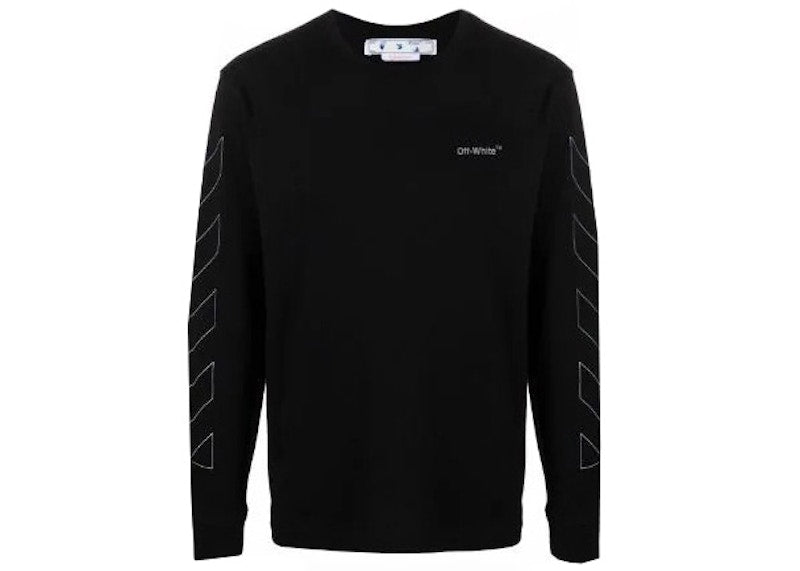 OFF-WHITE Black Diag Outline Long Sleeve T-shirt Black