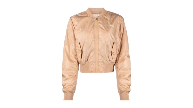 OFF-WHITE Women's Diag Light Brown Jacket Brown