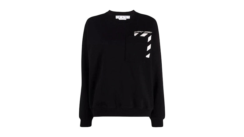 OFF-WHITE Women's Diag Regular Crewneck Sweatshirt Black