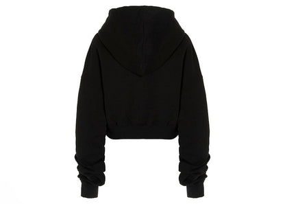 OFF-WHITE Women's For All Helv Crop Over Hoodie Black/White