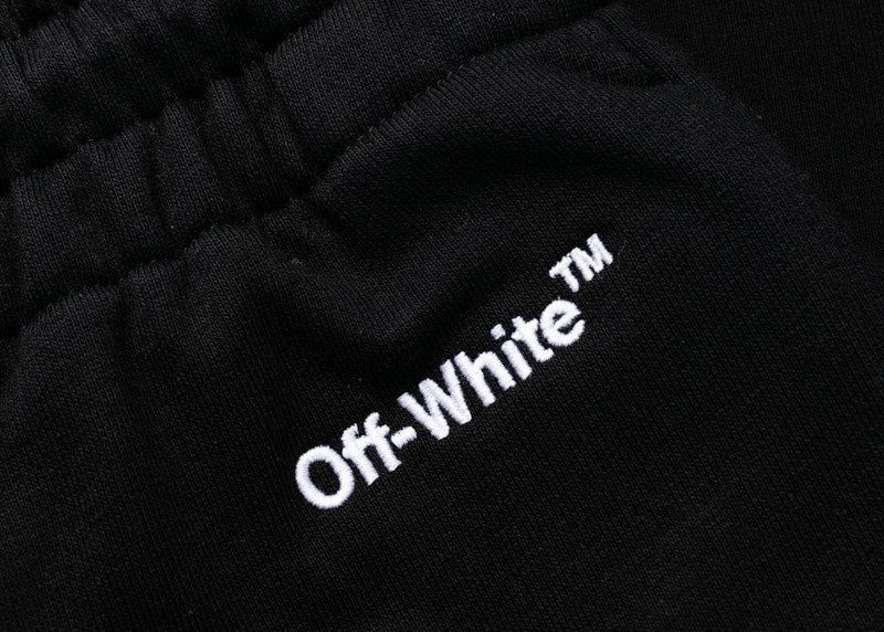 OFF-WHITE Women's For All Helv Relaxed Sweatpants Black/White