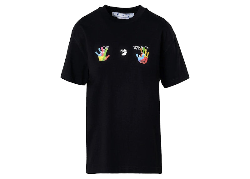 OFF-WHITE Women's Kids Swimming Logo Casual S/S T-shirt Black/Multi