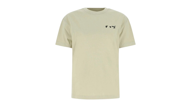OFF-WHITE Women's Ow Logo Regular Fit T-Shirt Beige