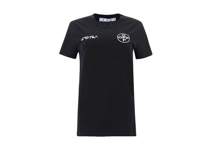 OFF-WHITE Women's Painting Casual T-Shirt Black/White
