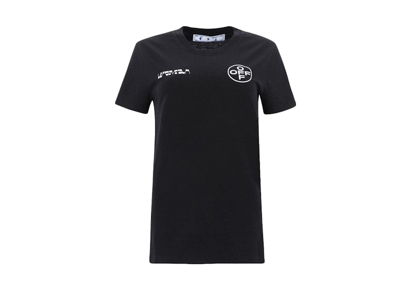 OFF-WHITE Women's Painting Casual T-Shirt Black/White