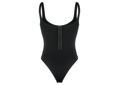 OFF-WHITE Women's Zip Costume Swimsuit Black/White