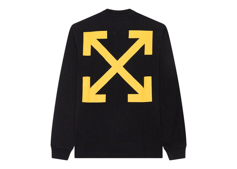 OFF-WHITE Arrow Caravaggio Ann Skate L/S Tee Black/Yellow